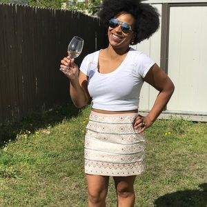 White House Black Market Fancy Beaded Skirt